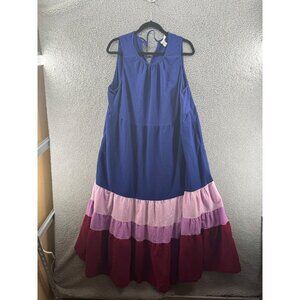 Ava & Viv Maxi Dress in Pink and Blue